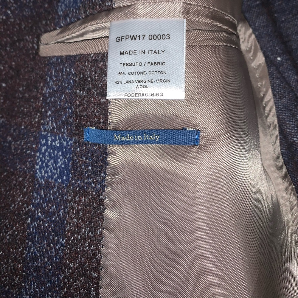 Paul Taylor sports Coat EUR 52R US 42R blue/Brown - Picture 5 of 8
